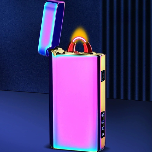 LUMEO – Briquet Électrique Plasma Rechargeable USB | Anti-Vent & Affichage LED