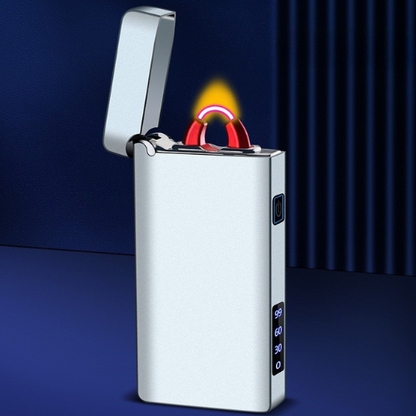 LUMEO – Briquet Électrique Plasma Rechargeable USB | Anti-Vent & Affichage LED