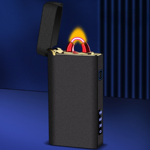 LUMEO – Briquet Électrique Plasma Rechargeable USB | Anti-Vent & Affichage LED